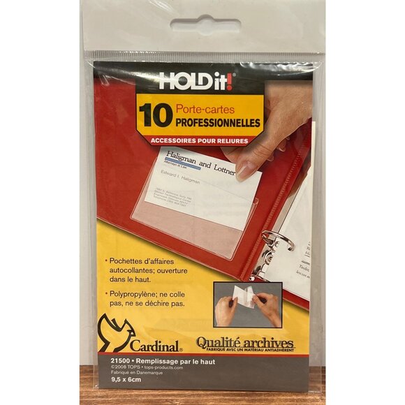 Holdit! 10 Business Card Pockets Binder Accessories 21500 - Picture 2 of 3